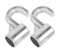 Toyvian Ganci per Asta Armadio 25mm in Lega di Alluminio, Set da 2 Ganci Portanti per Guardaroba Bagno e Camera da Letto, Staffe di Supporto senza Foratura per Ottimizzazione Spazio