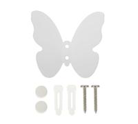 Toyvian Gancio da Parete a Farfalla Bianco senza Fori, Appendiabiti Decorativo Multiuso per Cappotti e Cappelli, Set da 1 per Ingresso, Soggiorno e Studio, Gancio Decorativo per Casa