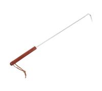 Toyvian Gancio per Carne in Acciaio con Manico in Legno Ergonomico Antiscivolo Resistente al Calore Forchettone Barbecue Multifunzione per Grigliate all Aperto e Spiedo