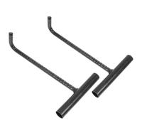 Toyvian Gancio per tombino a T in acciaio 29 cm, set 2 pezzi, sollevatore per coperchi di tombini e porte avvolgibili, strumento robusto per apertura e trazione in vari scenari