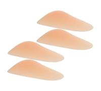 Toyvian Ginocchiere in Silicone Beige per Pattinaggio Sul Ghiaccio, Set da 4 Pezzi, Protezione Ginocchio Autoadesiva Imbottitura Spessa per Pattinatrici, Equipaggiamento Protettivo