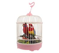 Toyvian Giocattolo Gabbia Uccelli Musicale Movimento e Suoni Realistici in Plastica per Decorazione Casa e Ufficio, Design Sicuro