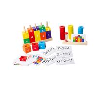 Toyvian Giochi Matematica Blocchi Colorati con e per Apprendimento e Calcoli Educativo Montessori per Scuola e Prima Matematica Torre Impilabile e Cognizione