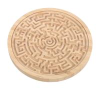 Toyvian Gioco da tavolo labirinto: gioco da tavolo labirinto in legno per bambini - labirinto rotondo con movimento delle biglie - giocattolo per attività per bambini piccoli per il pensiero spaziale
