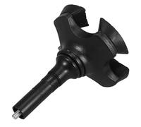 Toyvian Gommini Antiscivolo per Bastone da Passeggio in Plastica e Lega di Alluminio, Estremità Stabile e Resistente per Stampella, Base Nera per Maggiore Stabilità