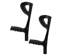 Toyvian Impugnatura per Bastone a Gomito in Plastica Pp Nero 2 Pezzi Supporto Ergonomico per Ridurre Stress Articolare e Stabilità Sicura per Anziani Uso Quotidiano