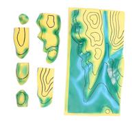Toyvian Insegnare modelli topografici Strumento geografia in classe Mappa del contorno plastica linea contorni topografia interattiva Mappa del terreno pvc