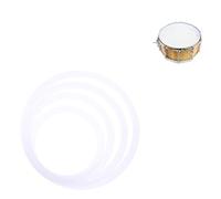 Toyvian Kit 4 Pezzi Anelli Smorzatori Per Batteria e Rullante, Cerchio Smorzante Bianco Per Esercizi Di Batteria e Accessorio Per Percussioni Domestiche