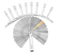 Toyvian Kit Righelli Per Liutaio Chitarra, Spessimetro Per Corde e Misuratore Di Raggio T, Strumento Professionale Portatile Per Manutenzione e Regolazione Corde Nella Custodia Pieghevole
