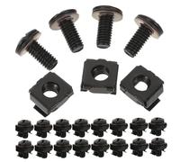 Toyvian Kit Viti per Rack Server M6 X 14 Mm Dadi a Gabbia e Rondelle, 40 Pezzi, Fissaggio Stabile per Armadi di Rete, Accessori Professionali per Montaggio Apparecchiature Audio e Rack