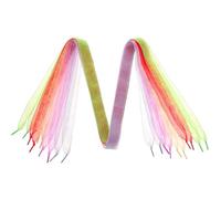 Toyvian Lacci Piatti Colorati in Chiffon 5 Pezzi 120 Cm per Scarpe da Ginnastica da Donna e Ragazza, Lacci Spessi Dorati Verdi per Scarpe Casual Sportive Stivali