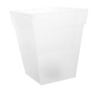 Toyvian Lampada Quadrata di Fiori di Fiori Illuminato Giardino Solare vivaio Arredamento Sentiero fioriera Luminosa da Giardino vasi da Fiori per fioriere Fioriera Esterna plastica Bianca