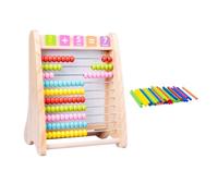 Toyvian Lavagna in Legno Multifunzionale per Calcoli e Disegno Giocattolo Educativo Montessori per Supporto Creativo per Apprendimento Matematica e creatività Dimensioni Compatte e