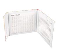 Toyvian Libro Espositore Scheda Display in ABS e PET Bianco 120 Colori Colori Unghie Professionale per Saloni di Manicure e Pratica Nail Art