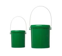 Toyvian Lures Container e Bucket, Secchio in plastica Verde, 2 Pezzi, Fori Traspiranti, Portatile, per Vermi e bloodworm