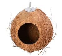 Toyvian Mangiatoie Per Uccelli Con Nido Di Noce Di Cocco Per Esterni Casetta Per Uccelli Coconut Hideaway Mangiatoia Per Uccelli Senza Disordine Nido Di Pino Per Uccelli Bambù Marrone
