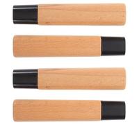 Toyvian Manico in Legno per Coltello da Cucina Giapponese Sashimi e Santoku, Set 4 Pezzi Impugnature di Ricambio Ergonomiche per Fai da Te, Compatibile Coltelli da Chef, Manico