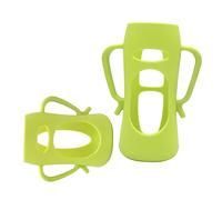 Toyvian Manicotto Di Protezione Per in Silicone Alimentare Set Da 2 Copribiberon Portatile e Riutilizzabile Resistenza Temperature Per Ragazzo