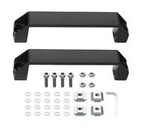Toyvian Maniglia in Alluminio Nero per Profilo Serie 40, Interasse 180 MM | Struttura Monopezzo, Superficie Anodizzata, Presa Sicura, per Pannello Comando e Sistemi da Laboratorio