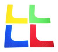 Toyvian Marcatore per Pavimento in PVC 4 Pezzi Colorati Segnaletica ad Angolo Retto per Allenamento Tennis Basket e Calcio Ausili per Esercizi di Agilità e Percorsi Sportivi Indoor