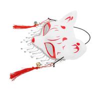 Toyvian Maschera di Volpe Cosplay Mezza Faccia in Plastica Design Elegante e Comoda per Feste e Party di Halloween per Uomo e Donna