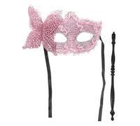 Toyvian Maschera Farfalla Raffinata Rosa da Donna con Design Portatile in Plastica e Tessuto, per Halloween e Feste a Tema, Maschera a Mano Facile da Trasportare