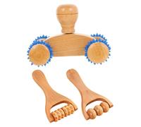 Toyvian Massaggiatori in Legno Per Schiena e Collo 3 Pezzi Rullo Piedi e Palla Massaggiante Ergonomici Per Massaggio Muscolare e Rilassamento Post Lavoro e Sportivo