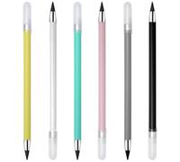 Toyvian Matite Eterne Riutilizzabili 6 Pezzi per Disegno e Scrittura Punta Grafite Infinita per Studenti e Disegnatori Colore Casuale