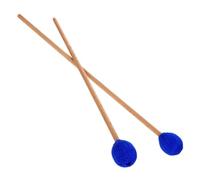 Toyvian Mazza per Marimba in Acero Testa in Filato Blu, Coppia di Mazze per Percussioni Adattabile a Xilofono e Glockenspiel, Accessori Strumenti Musicali per Musicisti e Studenti