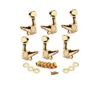 Toyvian Meccaniche Concave Oro per Chitarra Stile Half Moon Grover Metallo Misura di Rondelle e Viti per Chitarre Elettriche e Acustiche