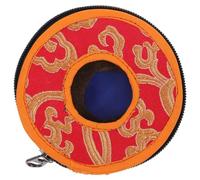 Toyvian Meditation Cymbal Bell Storage Bag Large Polyester Box for Buddhist Bells Handmade Nepalese Design Compact and Portable for Meditation and Relaxation