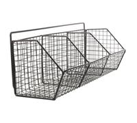 Toyvian Mensola da Parete in Metallo per Cucina Scaffale Porta Spezie e Scolapiatti Muro Organizer per Spugne e Verdure Mensolina Piccola Resistente e Facile da Pulire Nero Scomparti