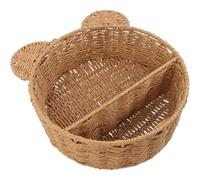 Toyvian Mensola da Parete in Rattan Intrecciato con Design Sospeso Cestino Portaoggetti Salvaspazio per Bagno Soggiorno e Camera Scaffale Decorativo Naturale Multifunzionale