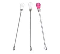 Toyvian Mescolare la Ceralacca 3 Pezzi in Trasparente Bianco, Rosa e Rosso, Bastoncini Riutilizzabili per Sciogliere e Mescolare la Cera, Accessori per Sigilli in Cera Artigianali