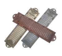 Toyvian Mezuzah Ebraica Tradizionale in Metallo con Pergamena Inclusa, Set da 3 Pezzi per Porta D’Ingresso, Decorazione Religiosa la Benedizione della Casa e Feste Ebraiche