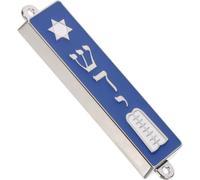Toyvian Mezuzah in Lega di Zinco Pergamena Sacra e Stella di David 94X20Mm Custodia Decorativa Ebraica per Porta Casa Ufficio Ornamento Tradizionale Judaico Resistente