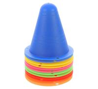 Toyvian Mini Coni Allenamento per Ragazzo Ragazza, 12 Pezzi in Plastica Colorata, per Esercizi di Slalom su Pattini a Rotelle e Percorsi di Agilità Outdoor e Indoor