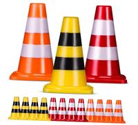 Toyvian Mini Coni Stradali e Segnali Stradali per Ragazzo Ragazza, Set 15 Pezzi in Plastica Resistente, Giocattoli Educativi per Apprendimento Creativo e Gioco Interno Ed Esterno