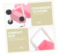 Toyvian Mini Cradle Auto Per Simulazione Per Per Dei Cartoni Animati Carrozzina Per Per Rosa Plastica