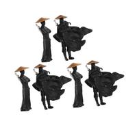 Toyvian Miniature in Stile Antico di Cavalieri Cinesi, Statuette di Guerrieri da Tavolo per Decorazioni da Giardino delle Fate, Set da 6 Pezzi per Micro Paesaggi Bonsai e Terrari, Figure
