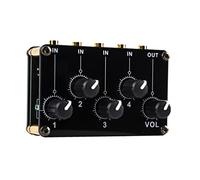 Toyvian Mixer Audio Stereo Portatile Ingressi Con Uscita Mini Jack Mixer Compatto Per Strumenti Musicali e Console Di Gioco Facile Utilizzo Senza Alimentazione Esterna