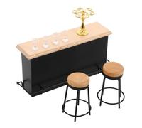 Toyvian Mobili da Bar per Casa Delle Bambole, Set da Pub in Miniatura in Scala 1:12 con Tavolo