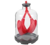 Toyvian Modello di Respirazione Polmonare in Plastica Rosso per | Cassa Trasparente, Due Sacche Polmonari e Diaframma in Gomma, per Osservazione in Aula