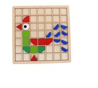 Toyvian Montessori Puzzle Tangram in Legno Blocchi Geometrici Educativi Abbinamento per Scuola e Aula Stimola Coordinazione e Creatività