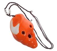Toyvian Ocarina Portatile Ceramica Con Design Strumento Musicale Per Principianti Suono Ricco e Uniforme Colore Arancione Per Apprendisti Musicisti
