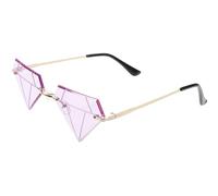 Toyvian Occhiali da Sole senza Montatura Lenti Irregolari Viola Occhiali da Sole Divertenti in Materiale PC Leggero per Feste e Uso Quotidiano Anni ’90 da Donna