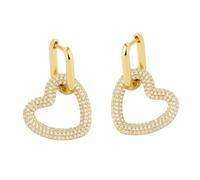 Toyvian Orecchini Pendenti a Cuore da Donna in Rame con Pietre Brillanti Gioielli per le Orecchie per Feste e Occasioni Speciali Accessori Moda Eleganti e Versatili