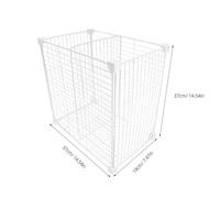 Toyvian Organizer per Congelatore a Pozzetto 3 Scomparti in Metallo 37X19X37 CM Divisori Resistenti per Ripiani Frigorifero Separatori Modulari per Conservazione Alimenti a Freddo