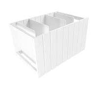 Toyvian Organizzatore per Borse da Armadio Bianco in Abs Divisori Regolabili e Design Antiscivolo, Ripiano Doppio Bordi Lisci per Camera da Letto