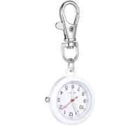 Toyvian **Orologio da Tasca con Clip per Infermieri, Orologio a Gancio in Acciaio Inossidabile per Infermieri, Quadrante Bianco, 7 x 3 cm, Orologio Badge Decorativo per Infermieristica,